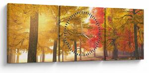 Slika jesenskog drveća (sa satom) (90x30 cm)