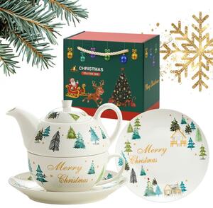 Set čajnik i šalica – s tanjurićem i žličicom, 420 ml