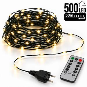 Božićne lampice – 500 LED, za unutra i van, bijele, LAMP48