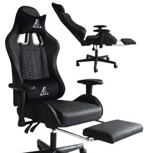 Gaming stolica – EvoChair, s masažerom, 80×29×59 cm, crna