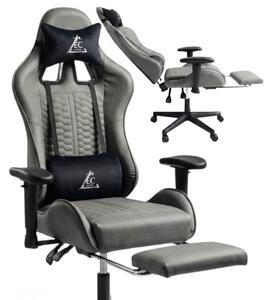 Gaming stolica – EvoChair, s masažerom, 80×29×59 cm, siva