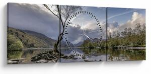 Slika rijeke sa stablom (sa satom) (90x30 cm)