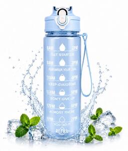 Boca za vodu – s mjerilom, 25 cm, 750 ml, plava, BD61