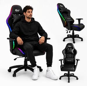 Gaming stolica – LED, 117 cm, crna