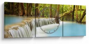 Slika vodopada Huai Mae Kamin u šumi (sa satom) (90x30 cm)