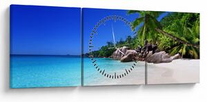 Slika plaže na otoku Praslin (sa satom) (90x30 cm)