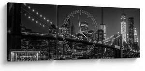 Slika Brooklynskog mosta u New Yorku (sa satom) (90x30 cm)