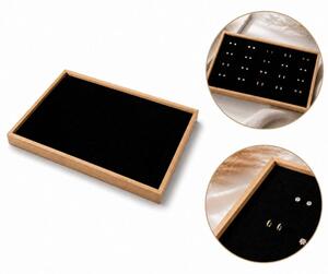 Stalak za nakit – eko koža, 35,5×24,5×3,2 cm, crni