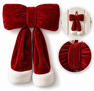Božićna mašna – od baršuna, 33×24 cm, bijela
