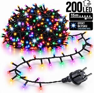 Božićne lampice – 200 LED, šarene