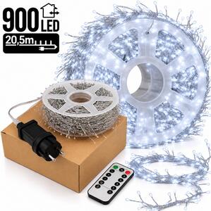 Božićne lampice – 900 LED, za unutra i van, 19,7×15×5 cm, bijele, LAMP67