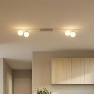 TK Lighting Imelo stropna svjetiljka, krem, 4 žarulje, staklo, duljina 140 cm, prigušiva, Bež, spavaća soba, Staklo