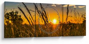 Slika polja pri zalasku sunca (sa satom) (90x30 cm)