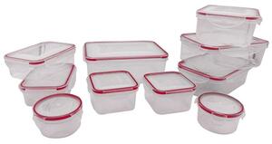 Steuber 10-piece set of red storage containers
