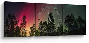 Slika polarne svjetlosti (sa satom) (90x30 cm)