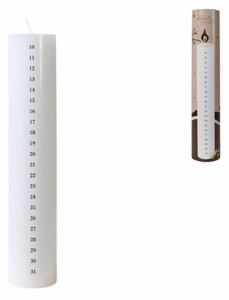 AKCIJA Adventska svijeća NUMIRA 25 cm, bijela II. kvaliteta