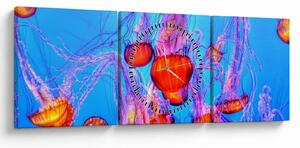 Slika meduza u moru (sa satom) (90x30 cm)