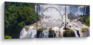 Slika slapova Iguassu (sa satom) (90x30 cm)