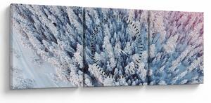 Slika snježnih stabala (sa satom) (90x30 cm)