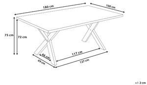 Zondo Blagovaonski stol Lupla (za 8 osoba) (crna). 1010112