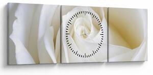 Slika bijele ruže (sa satom) (90x30 cm)
