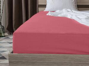 Jersey plahta s likrom crvena 90 x 200 cm
