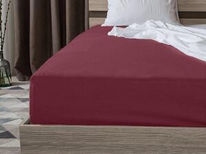 Jersey plahta s likrom boje vina 90 x 200 cm