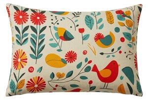 Jastučnica od mikrovlakana RETRO BIRD 70x90 cm, šarena