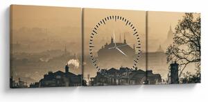Slika - Grad pod maglom (sa satom) (90x30 cm)
