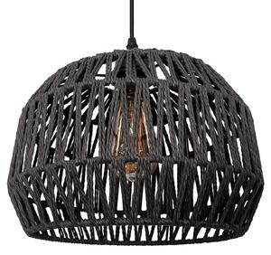 Viseća lampa od jutenog užeta Crno