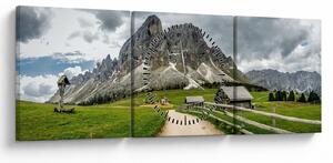 Slika - U austrijskim planinama (sa satom) (90x30 cm)