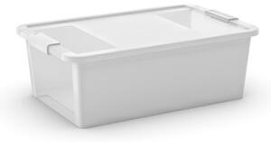 Bijela plastična kutija za pohranu s poklopcem 55x35x19 cm Bi-Box M – KIS