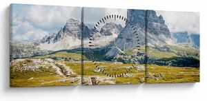 Slika - Talijanski Dolomiti (sa satom) (90x30 cm)