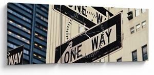 Slika - New York ONE WAY (sa satom) (90x30 cm)