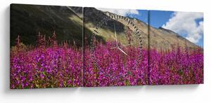 Slika pejzaža planinske livade (sa satom) (90x30 cm)