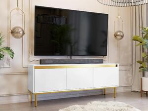 TV stol Comfivo AA101Zlatno, Bijela, 150x60x40cm