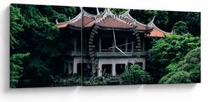Slika japanskog nacionalnog vrta (sa satom) (90x30 cm)