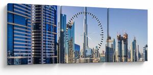Slika - Jutro u Dubaiju (sa satom) (90x30 cm)