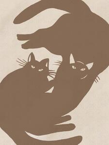 Ilustracija Two cats, Little Dean, (30 x 40 cm)