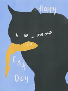 Ilustracija Happy Cat, Little Dean, (30 x 40 cm)