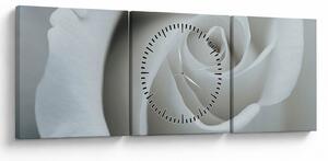 Slika - Bijela ruža (sa satom) (90x30 cm)