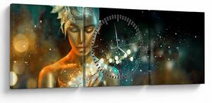 Slika zlatne vile (sa satom) (90x30 cm)