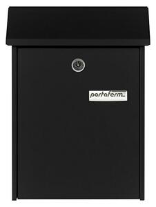 Portaferm Zidni poštanski sandučić PM 22 (D x Š x V: 7,5 x 22,5 x 30,5 cm, Crne boje, Čelik)