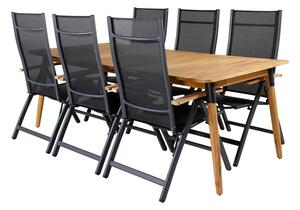Stol i stolice set Dallas 3142Metal, Drvo, Tekstil