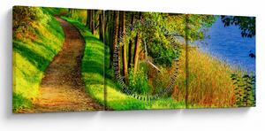 Slika staze uz vodu (sa satom) (90x30 cm)