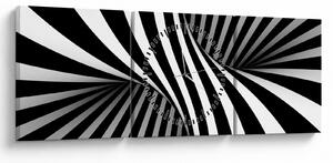 Apstraktna slika sa zebrastim prugama (sa satom) (90x30 cm)