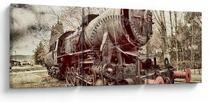 Povijesna slika lokomotive (sa satom) (90x30 cm)