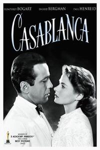 Reprodukcija umjetnosti Casablanca (Vintage Cinema / Retro Theatre Poster), (26.7 x 40 cm)