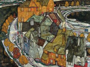 Reprodukcija umjetnosti Island City (Crescent of Houses) - Egon Schiele, (40 x 30 cm)