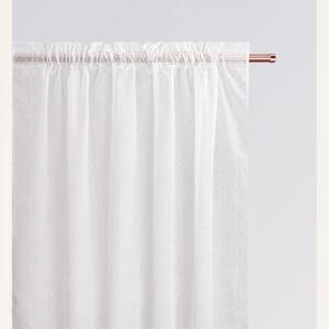 Zavjesa La Rossa bijela boja na traci za rese 140 x 230 cm